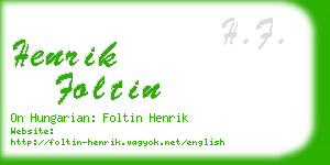 henrik foltin business card
